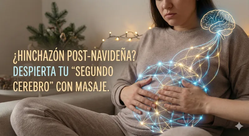 Hinchazón post-navidad, despierta tu segundo cerebro con masaje