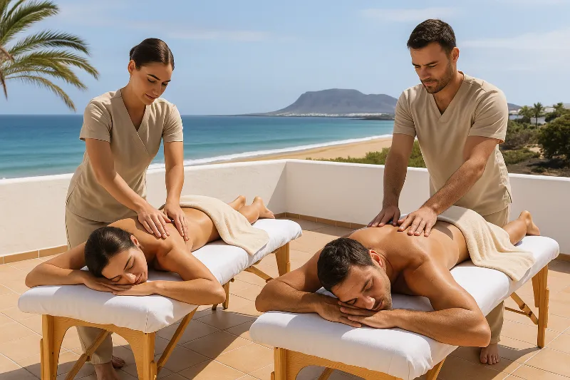 Masaje en pareja a domicilio con vistas al mar en Lanzarote